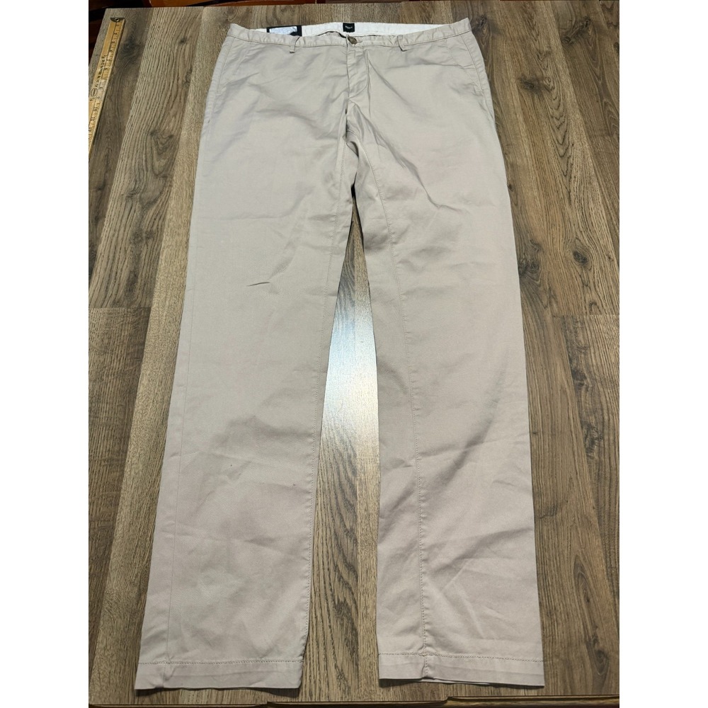 Hugo Boss Pants Men's Size 38R Brown Trousers Stretch Slim Fit Straight Leg